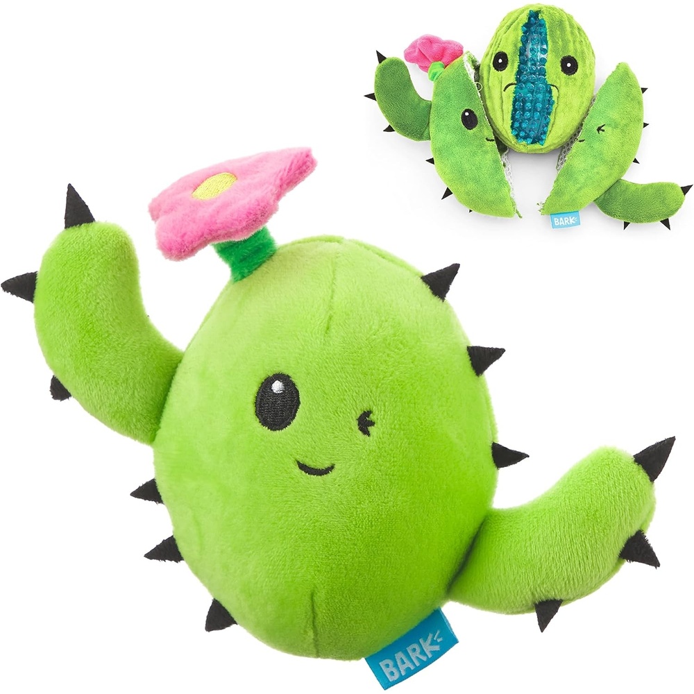 image:imageBarkbox Consuela the Cactus 2in1 Interactive Plush Dog Toy Squeaky Dog Chew Toy with Crinkle Layers for Large Dogs and PuppiesConsuela Small