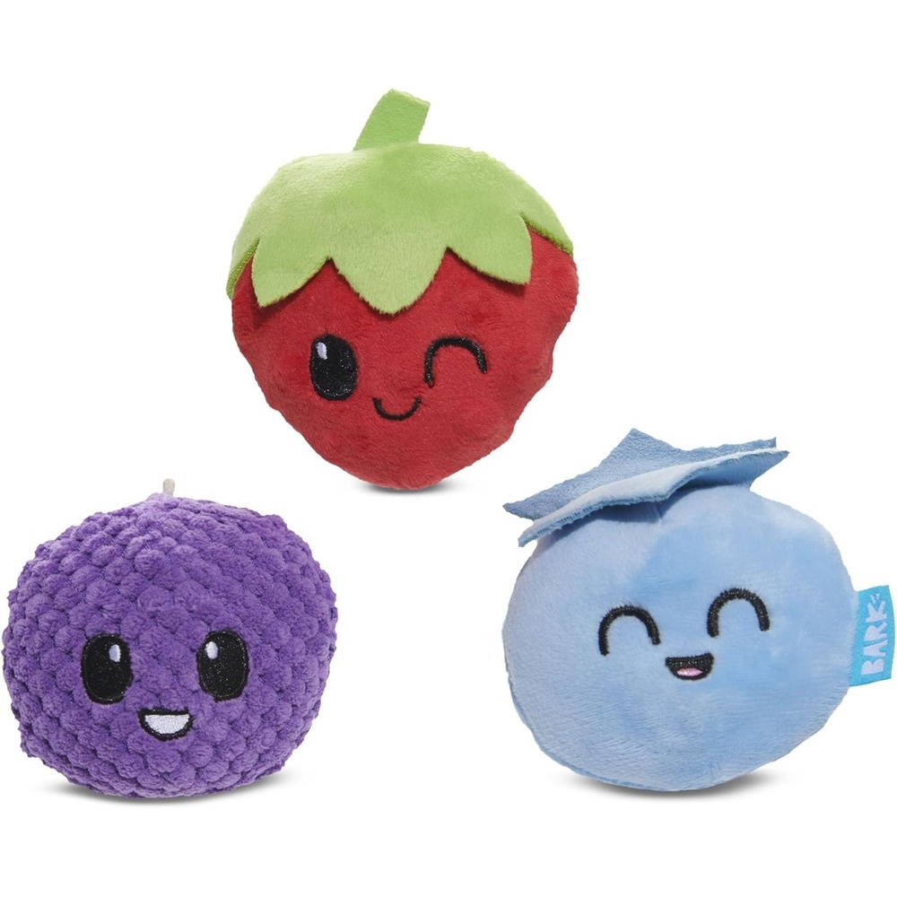 image:imageBarkbox Drool Ranch Chips 3in1 Interactive Plush Dog Toy Squeaky Dog Toys with Crinkle Bag for Small to Medium Dogs and PuppiesWild Berry