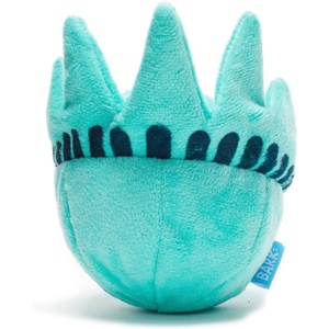 image:imageBarkbox Lady Liberty Ball Plush Dog Toy  2in1 Squeaky and Crinkle Dog Toy with Plush Exterior and Textured Ball Core  Large DogLiberty Ball