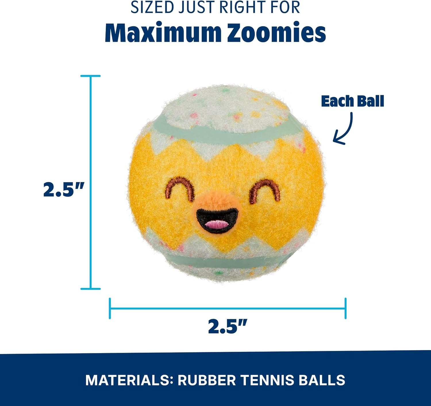 image:imageBarkbox Ballscoti Cookies Rubber Tennis Balls for Dogs amp Puppies ItalianInspired Trio of Squeaky Fetch Balls for Bounce Chase amp Play Durable Engaging amp Fun for Playful PupsPlay Hatch