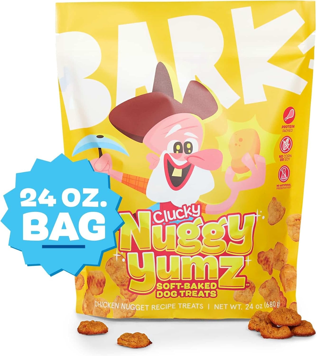 image:imageBarkbox Go Nutty SoftBaked Honey Peanut Treats with Natural Nutty Goodness Nutritious Grains No Corn or Soy 24oz BoxChicken