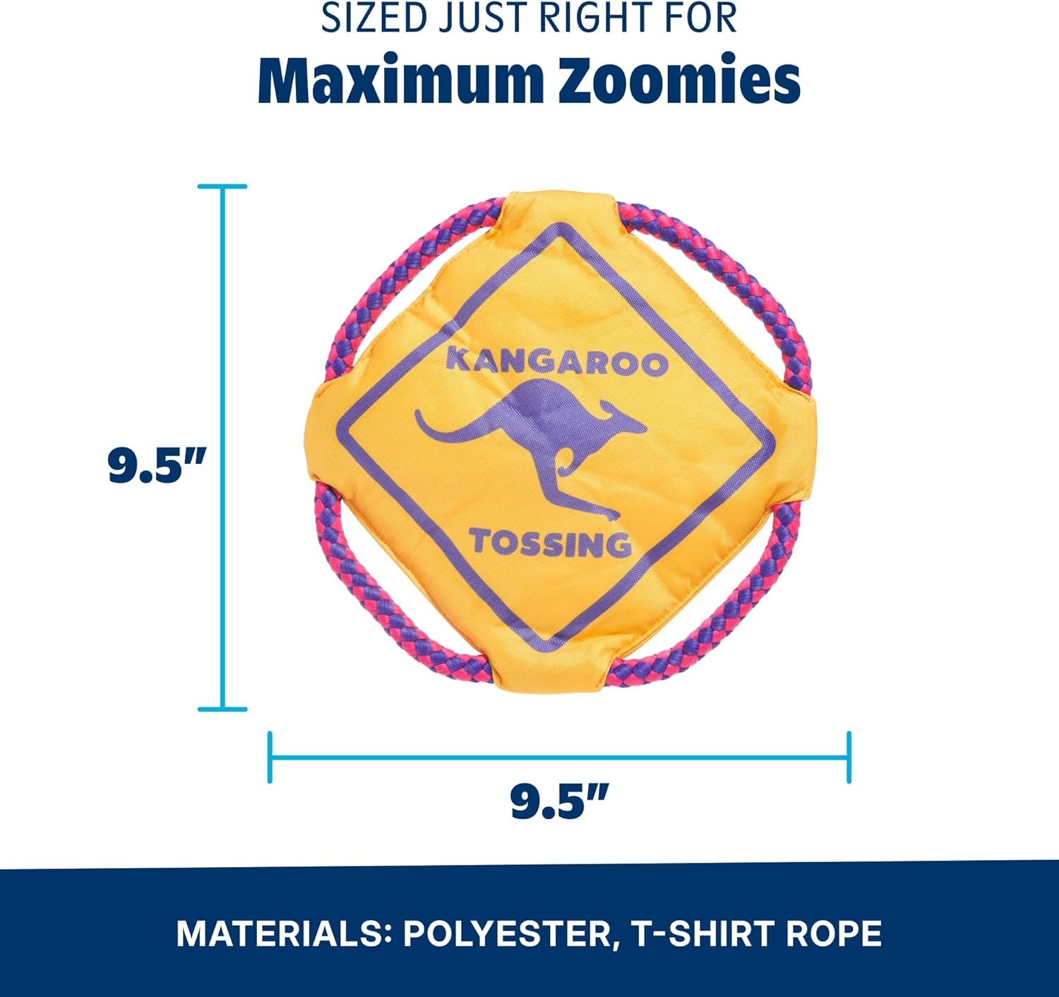 image:imageBarkbox Slobbermelon Fetch Flying Disc Dog Toy FluffFree Crinkle Disc with TShirt Rope Edge Durable Fetch amp Tug Toy for Dogs amp PuppiesKangaroo Tossing