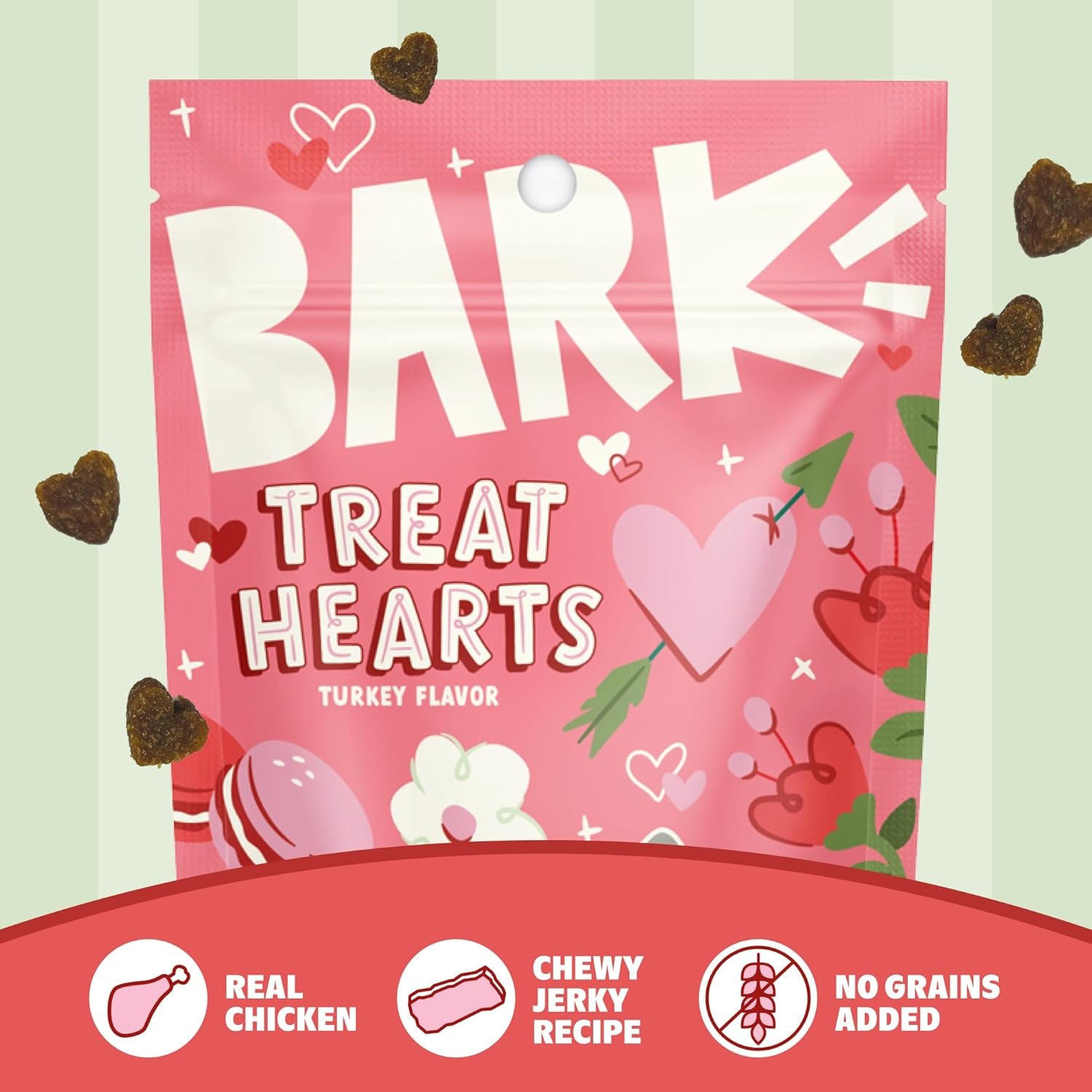 image:imageBarkbox Tipsy Treat Gift Pack Valentines Day Plush TreatDispensing Dog Toy amp Chicken Jerky Heart Treats Fun Gift Box for Medium to Large Dogs