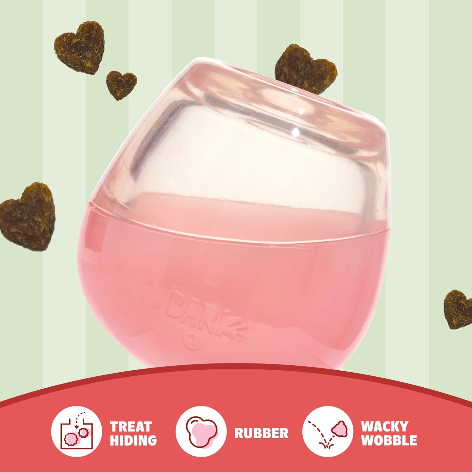image:imageBarkbox Tipsy Treat Gift Pack Valentines Day Plush TreatDispensing Dog Toy amp Chicken Jerky Heart Treats Fun Gift Box for Medium to Large Dogs