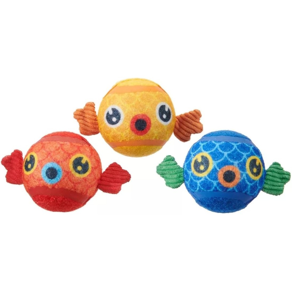 image:imageBarkbox Ballscoti Cookies Rubber Tennis Balls for Dogs amp Puppies ItalianInspired Trio of Squeaky Fetch Balls for Bounce Chase amp Play Durable Engaging amp Fun for Playful PupsPuppy Guppies