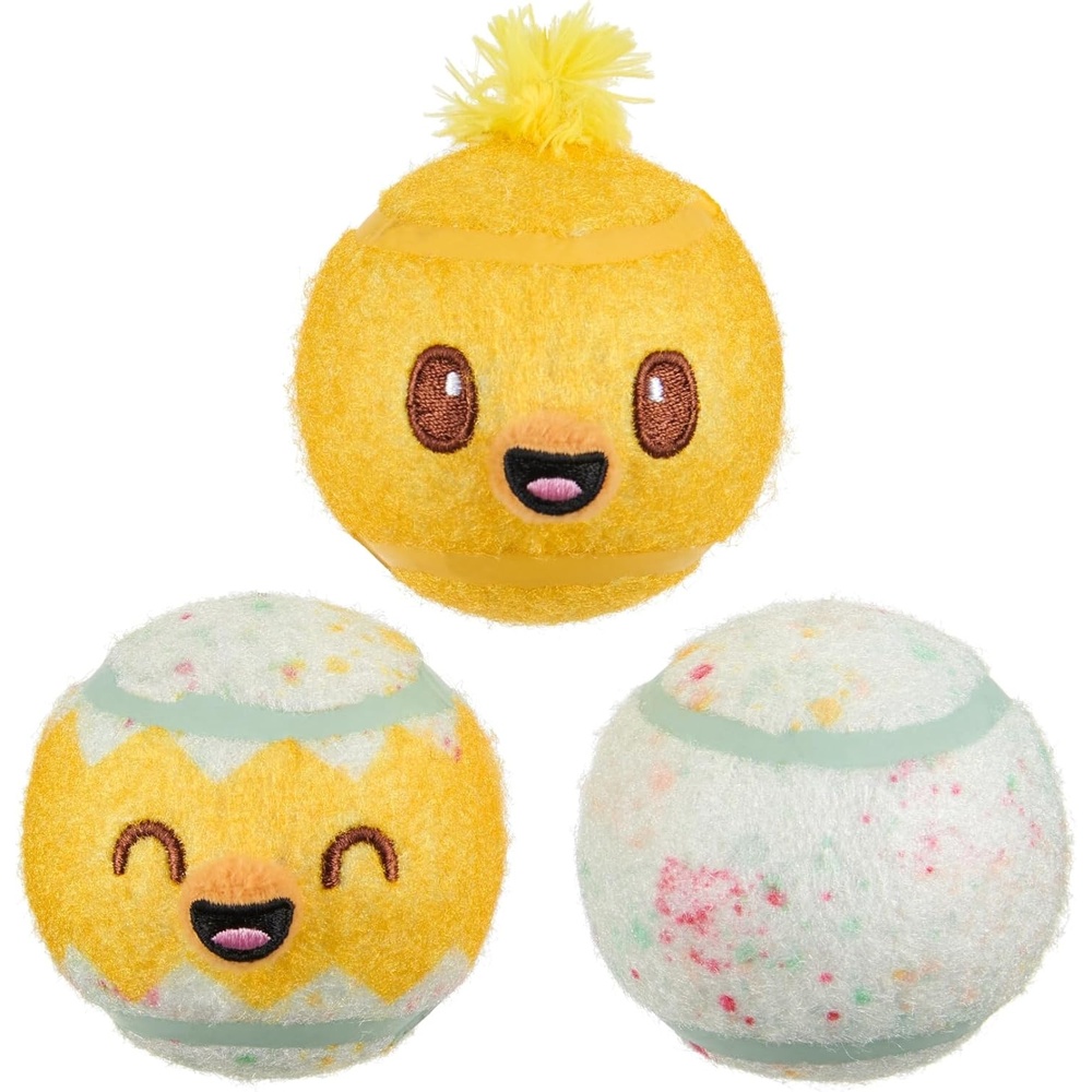 image:imageBarkbox Ballscoti Cookies Rubber Tennis Balls for Dogs amp Puppies ItalianInspired Trio of Squeaky Fetch Balls for Bounce Chase amp Play Durable Engaging amp Fun for Playful PupsPlay Hatch