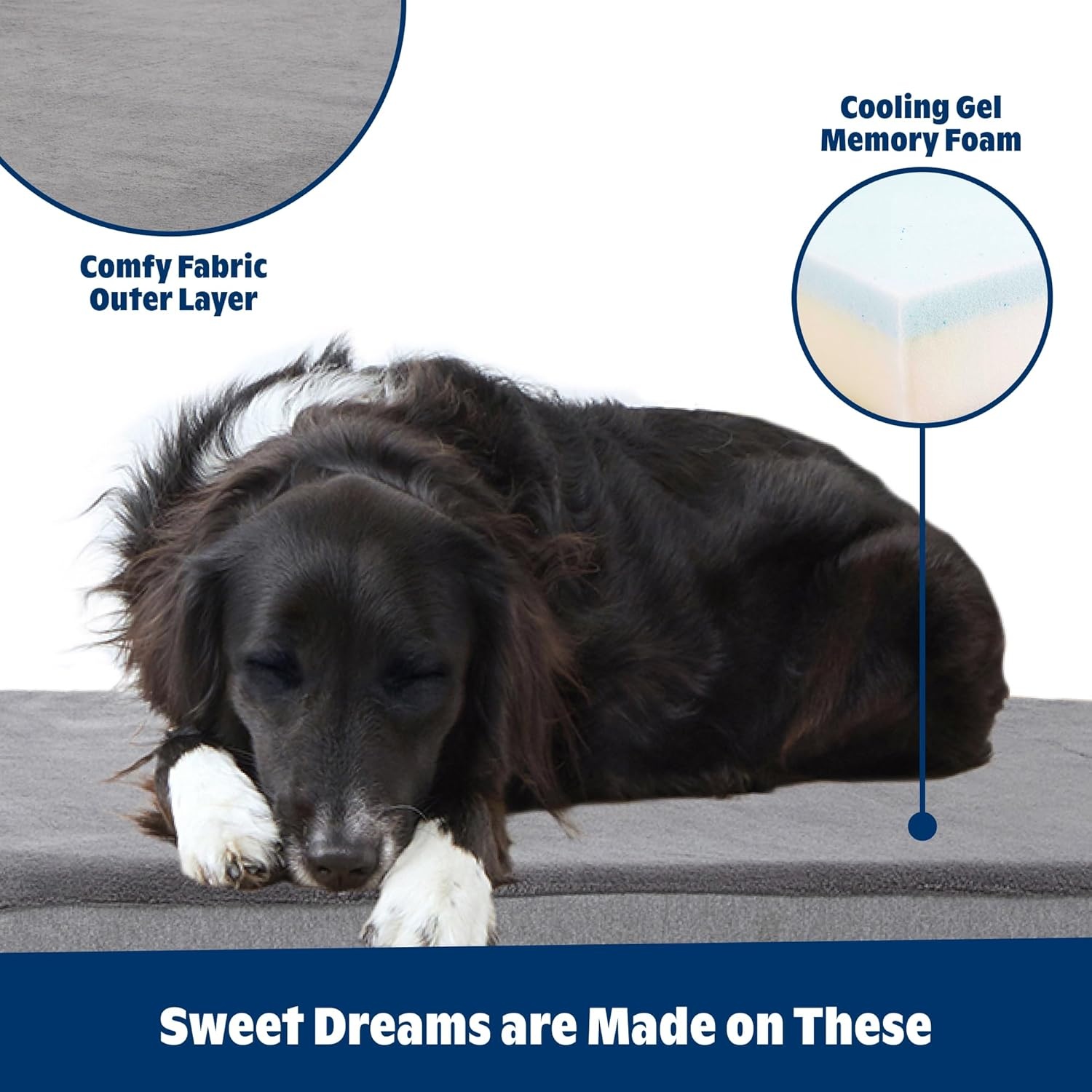 image:imageBarkbox Orthopedic Dog Bed with Memory Foam Premium Comfort for Dogs and Puppies Dog Bed for Joint Relief and Restful Sleep Durable and Easy to Clean Espresso LargeGrey