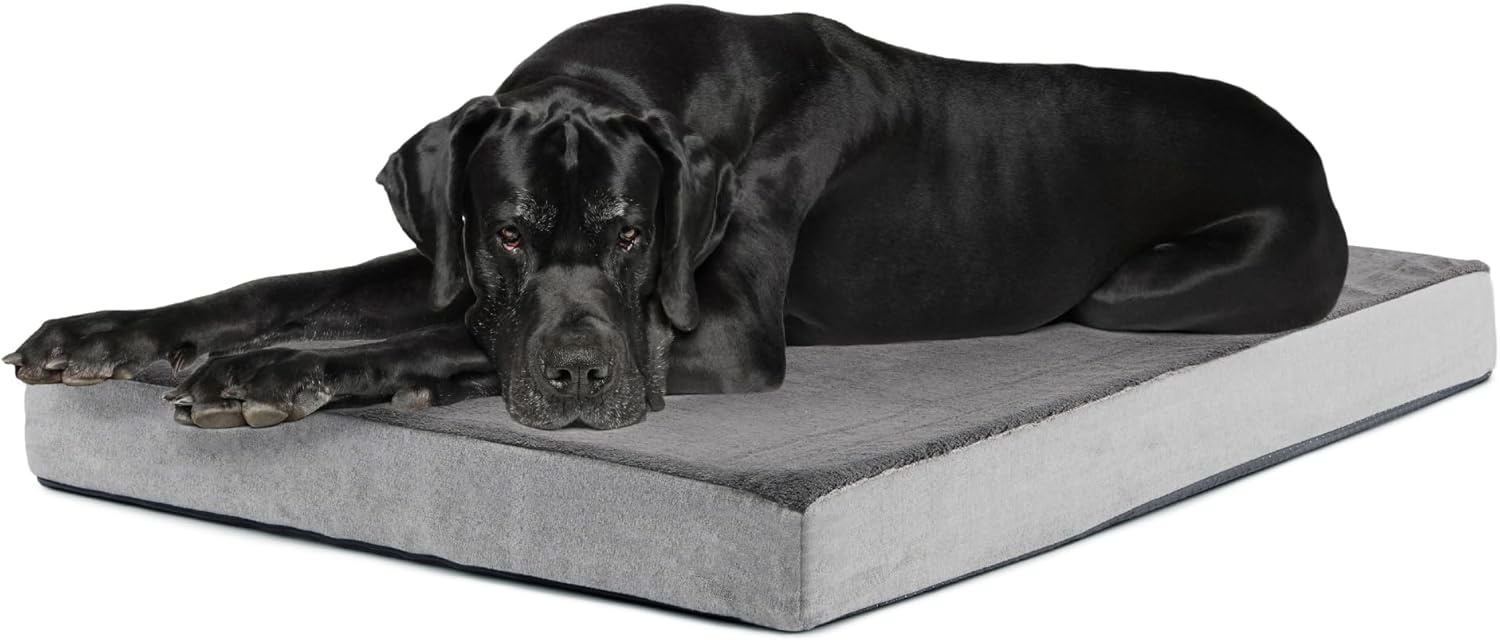 image:imageBarkbox Orthopedic Dog Bed with Memory Foam Premium Comfort for Dogs and Puppies Dog Bed for Joint Relief and Restful Sleep Durable and Easy to Clean Espresso LargeGrey