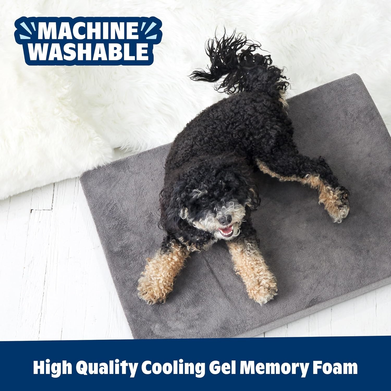 image:imageBarkbox Orthopedic Dog Bed with Memory Foam Premium Comfort for Dogs and Puppies Dog Bed for Joint Relief and Restful Sleep Durable and Easy to Clean Espresso LargeGrey