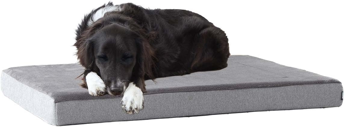 image:imageBarkbox Orthopedic Dog Bed with Memory Foam Premium Comfort for Dogs and Puppies Dog Bed for Joint Relief and Restful Sleep Durable and Easy to Clean Espresso LargeGrey