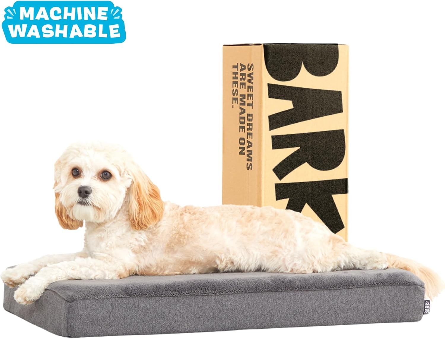 image:imageBarkbox Orthopedic Dog Bed with Memory Foam Premium Comfort for Dogs and Puppies Dog Bed for Joint Relief and Restful Sleep Durable and Easy to Clean Espresso LargeGrey