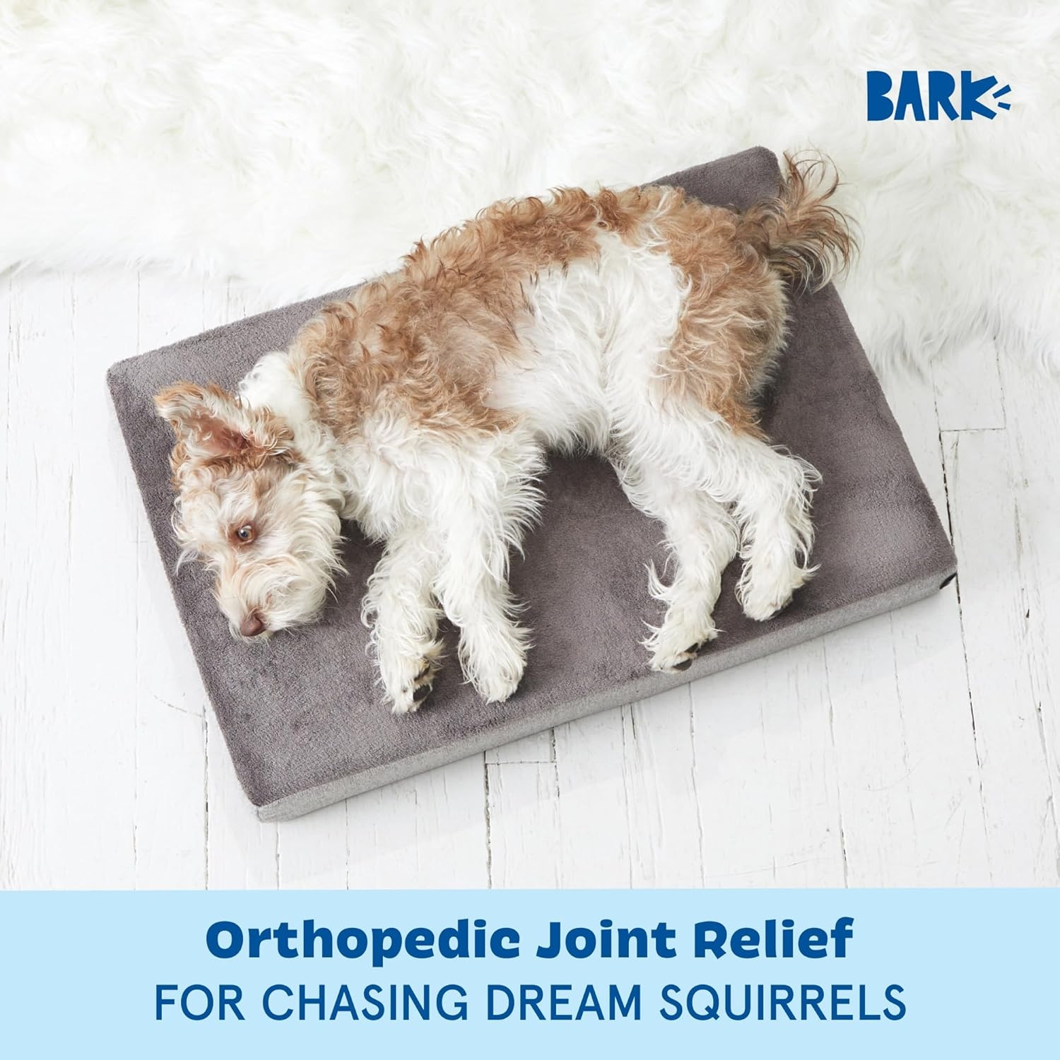 image:imageBarkbox Orthopedic Dog Bed with Memory Foam Premium Comfort for Dogs and Puppies Dog Bed for Joint Relief and Restful Sleep Durable and Easy to Clean Espresso LargeGrey