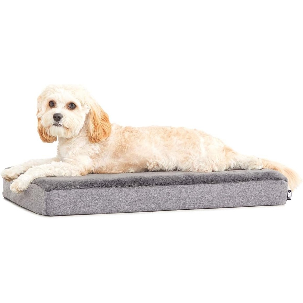 image:imageBarkbox Orthopedic Dog Bed with Memory Foam Premium Comfort for Dogs and Puppies Dog Bed for Joint Relief and Restful Sleep Durable and Easy to Clean Espresso LargeGrey