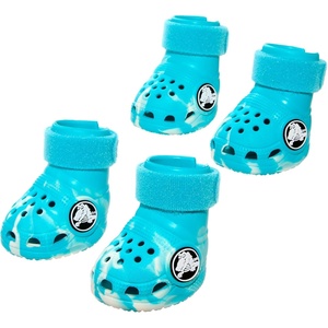 image:imageBarkbox Yellow Crocs Dog Shoes  Set of 4 GlowinTheDark Dog Booties with EVA Foam Adjustable Strap amp NonSlip Sole  Comfortable Paw Protection for Large Breeds 5180 lbsAqua