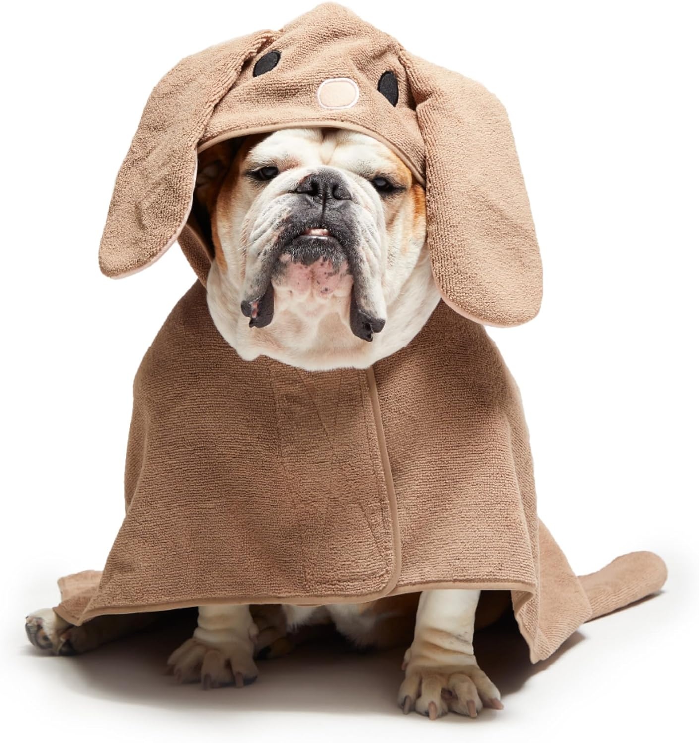 image:imageBarkbox Dog Bathrobe Fast Drying with Hook and Loop Closure amp Wrap Tie Snuggle Cute Dogs Clothes Easy to Clean Machine Washable Dog Coats and Tumble Dry Low Lion MediumBunny