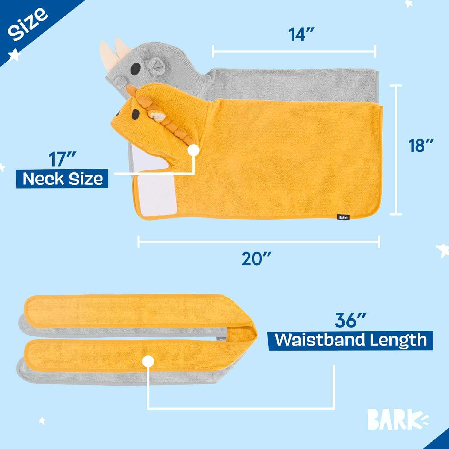 image:imageBarkbox Dog Bathrobe Fast Drying with Hook and Loop Closure amp Wrap Tie Snuggle Cute Dogs Clothes Easy to Clean Machine Washable Dog Coats and Tumble Dry Low Lion MediumLionRhino
