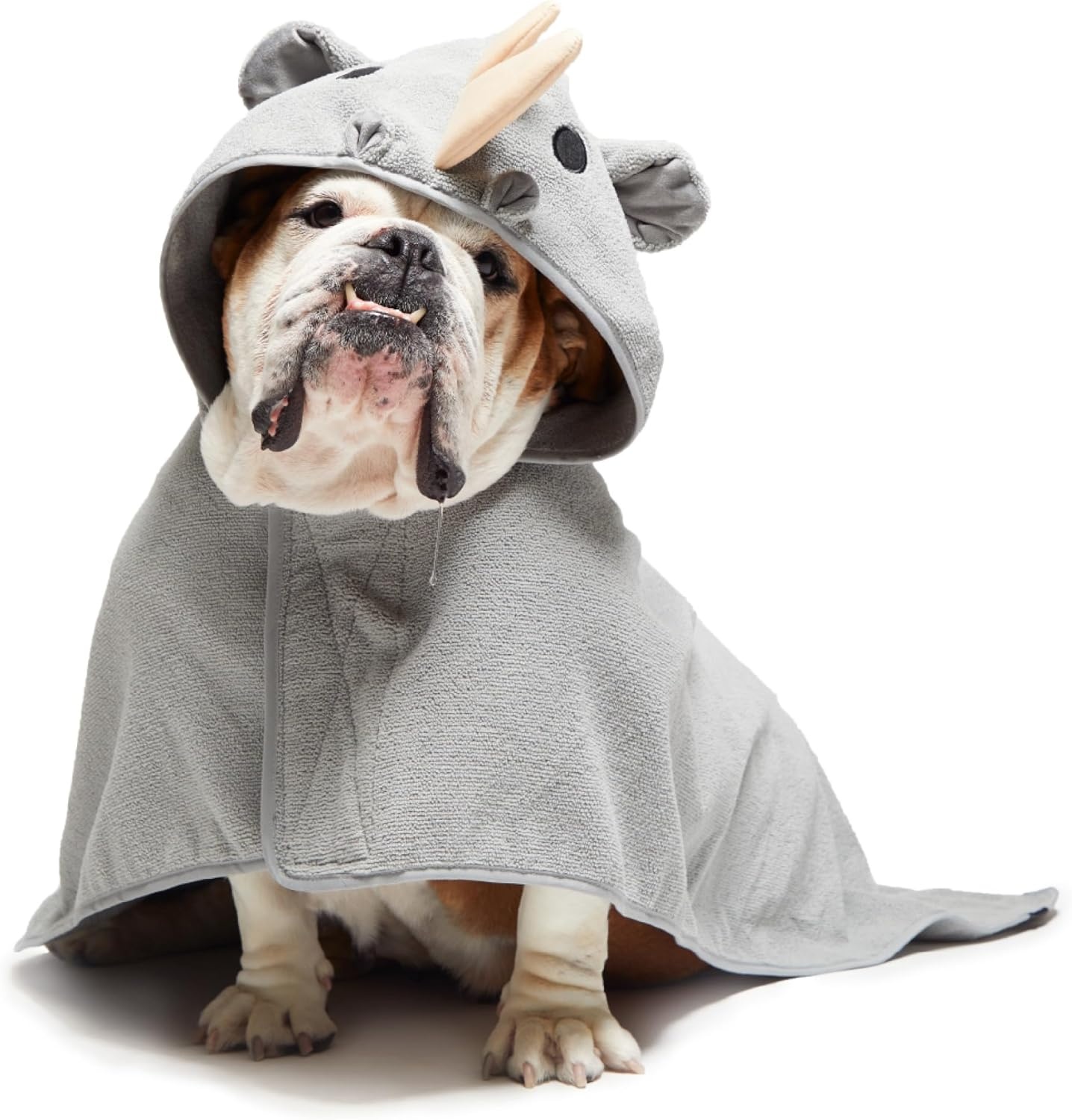 image:imageBarkbox Dog Bathrobe Fast Drying with Hook and Loop Closure amp Wrap Tie Snuggle Cute Dogs Clothes Easy to Clean Machine Washable Dog Coats and Tumble Dry Low Lion MediumRhino