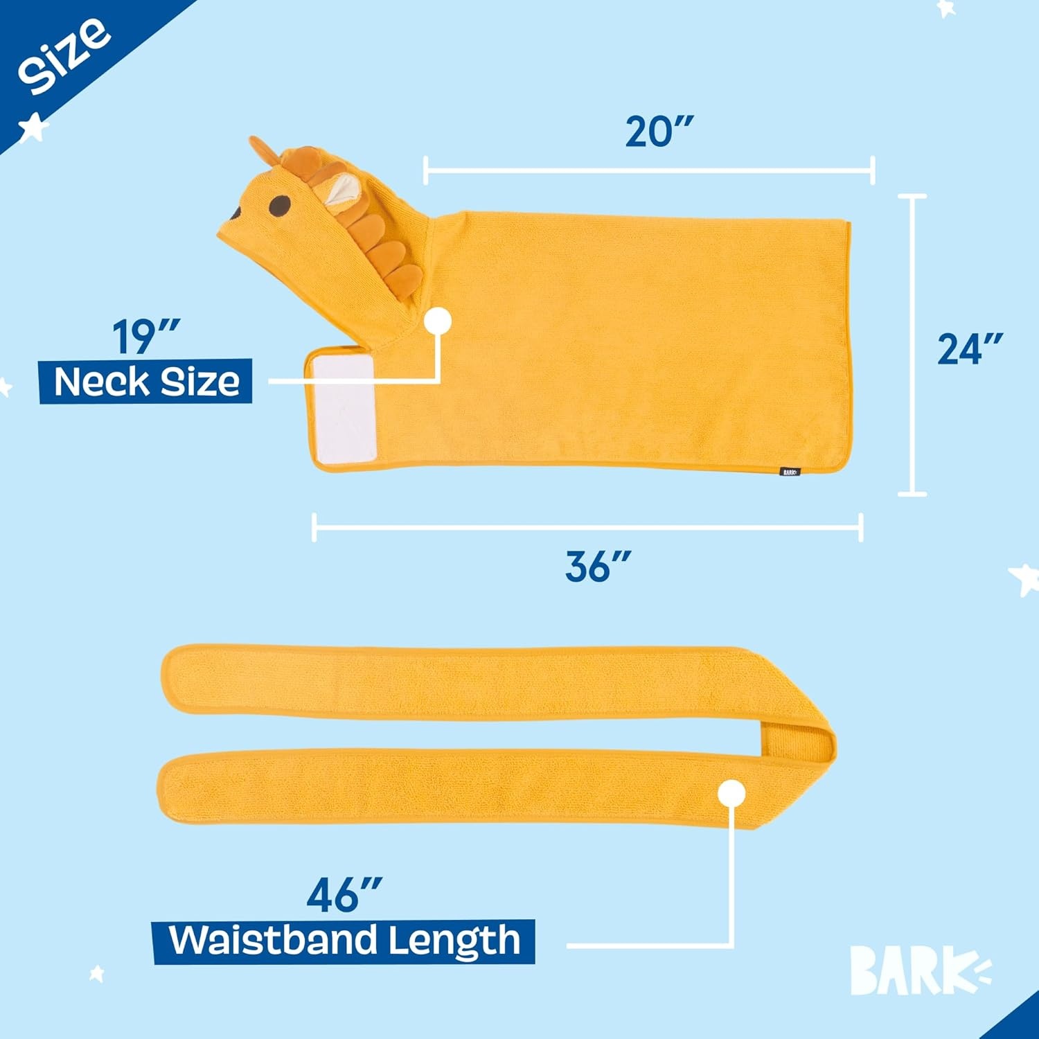 image:imageBarkbox Dog Bathrobe Fast Drying with Hook and Loop Closure amp Wrap Tie Snuggle Cute Dogs Clothes Easy to Clean Machine Washable Dog Coats and Tumble Dry Low Lion MediumLion