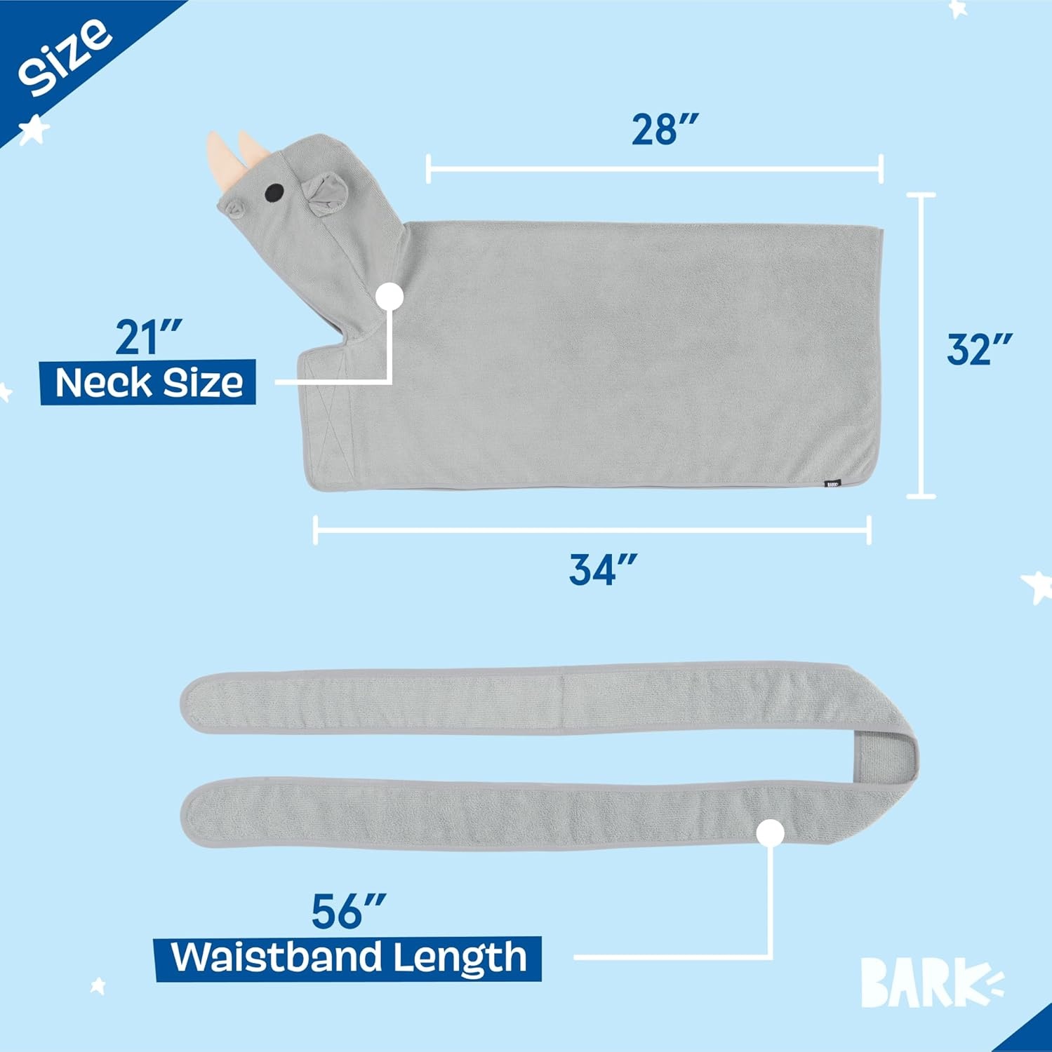 image:imageBarkbox Dog Bathrobe Fast Drying with Hook and Loop Closure amp Wrap Tie Snuggle Cute Dogs Clothes Easy to Clean Machine Washable Dog Coats and Tumble Dry Low Lion MediumRhino