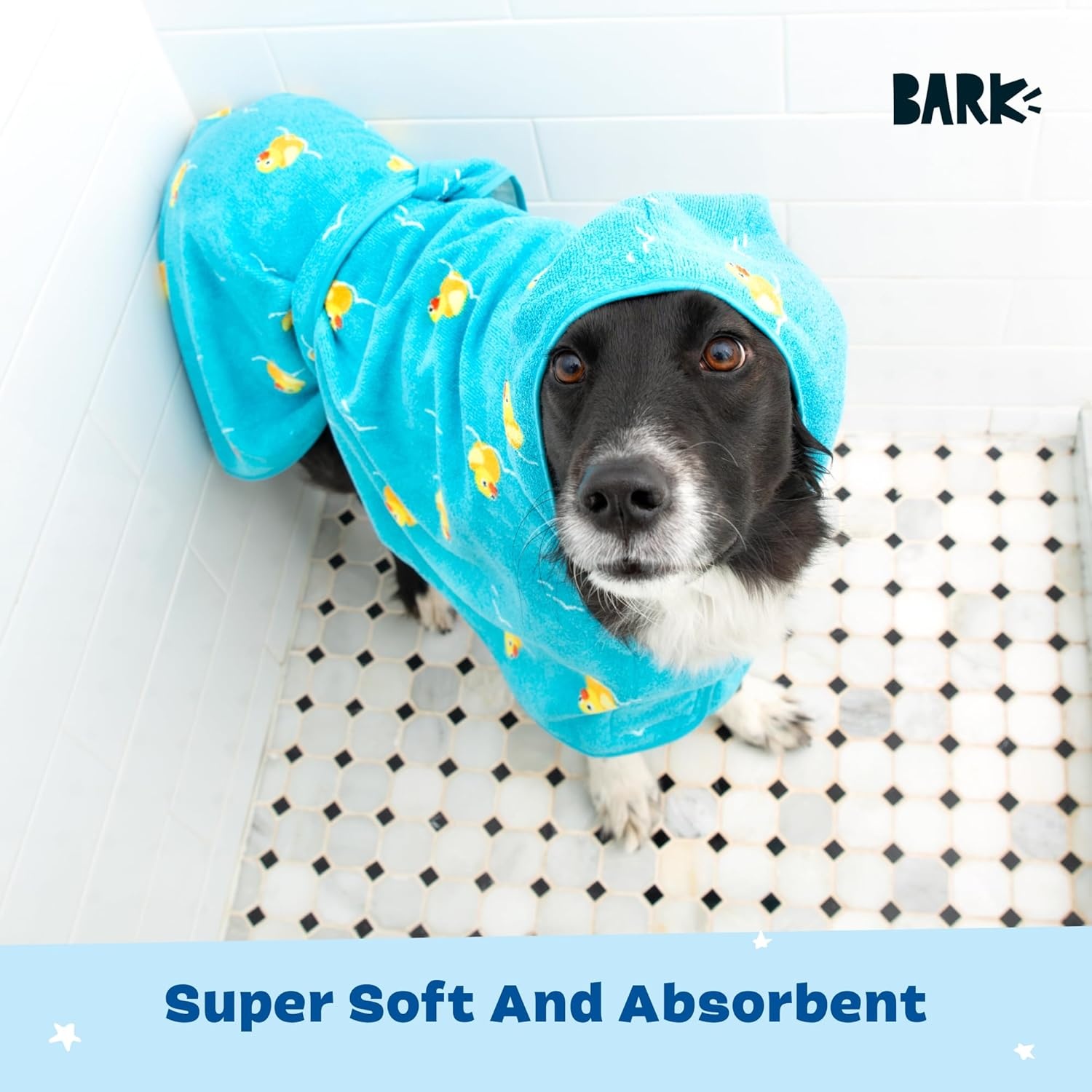 image:imageBarkbox Dog Bathrobe Fast Drying with Hook and Loop Closure amp Wrap Tie Snuggle Cute Dogs Clothes Easy to Clean Machine Washable Dog Coats and Tumble Dry Low Lion MediumRubber Duck