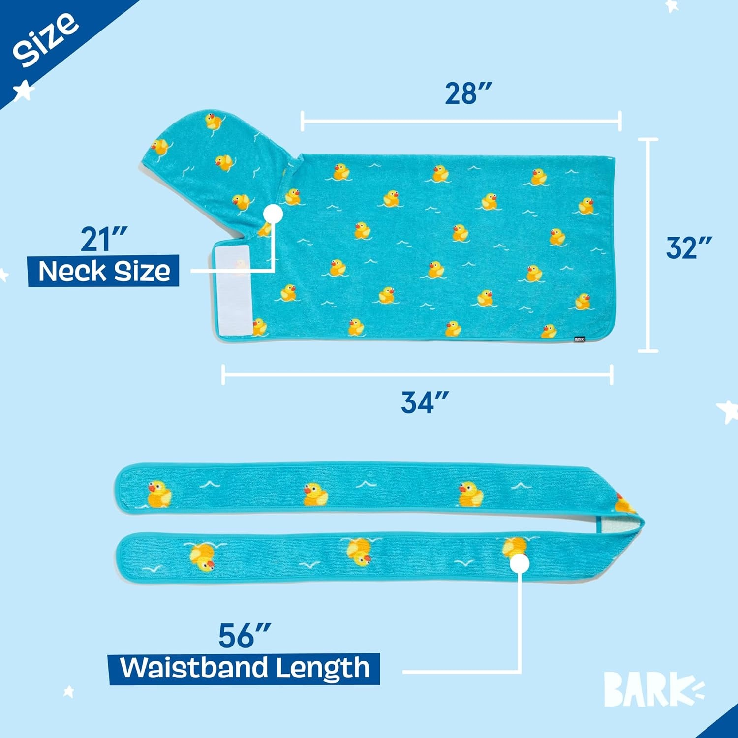 image:imageBarkbox Dog Bathrobe Fast Drying with Hook and Loop Closure amp Wrap Tie Snuggle Cute Dogs Clothes Easy to Clean Machine Washable Dog Coats and Tumble Dry Low Lion MediumRubber Duck