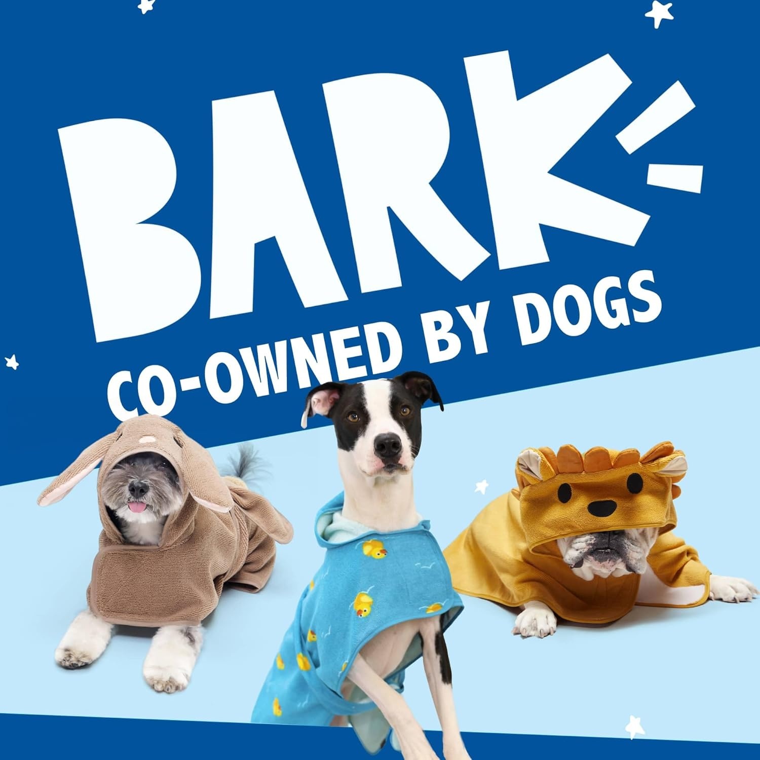 image:imageBarkbox Dog Bathrobe Fast Drying with Hook and Loop Closure amp Wrap Tie Snuggle Cute Dogs Clothes Easy to Clean Machine Washable Dog Coats and Tumble Dry Low Lion MediumBunny