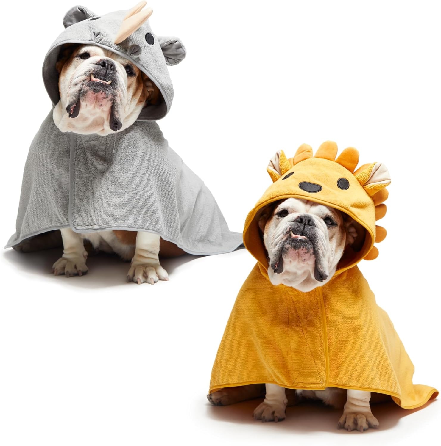 image:imageBarkbox Dog Bathrobe Fast Drying with Hook and Loop Closure amp Wrap Tie Snuggle Cute Dogs Clothes Easy to Clean Machine Washable Dog Coats and Tumble Dry Low Lion MediumLionRhino
