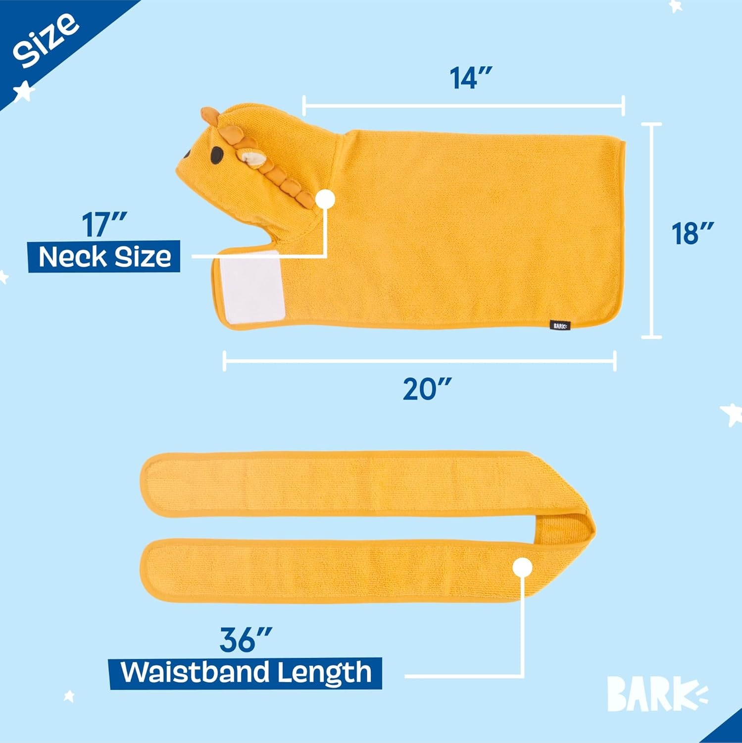 image:imageBarkbox Dog Bathrobe Fast Drying with Hook and Loop Closure amp Wrap Tie Snuggle Cute Dogs Clothes Easy to Clean Machine Washable Dog Coats and Tumble Dry Low Lion MediumLion
