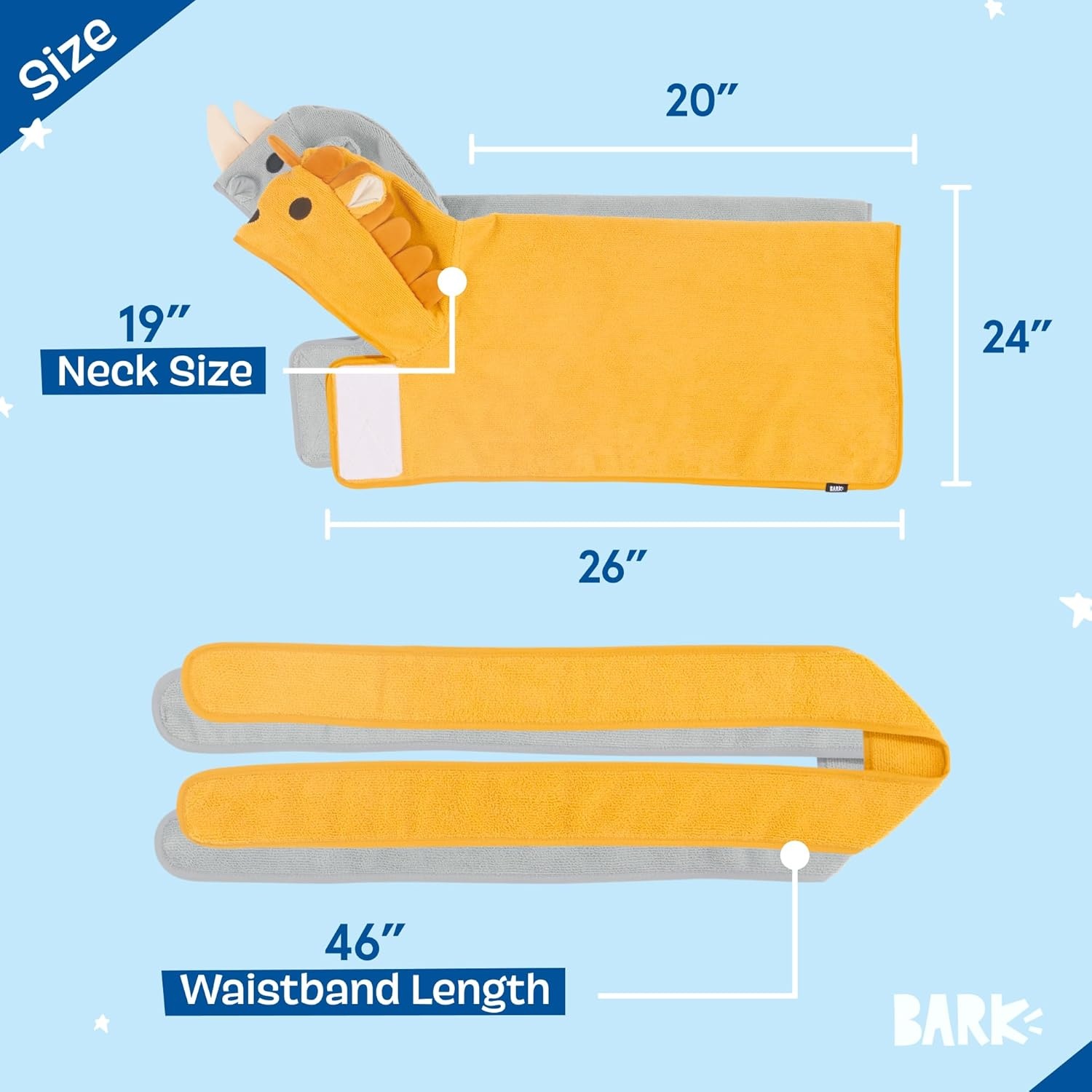 image:imageBarkbox Dog Bathrobe Fast Drying with Hook and Loop Closure amp Wrap Tie Snuggle Cute Dogs Clothes Easy to Clean Machine Washable Dog Coats and Tumble Dry Low Lion MediumLionRhino