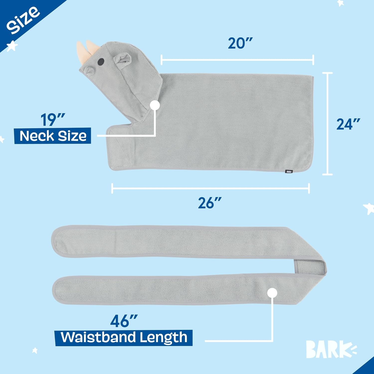 image:imageBarkbox Dog Bathrobe Fast Drying with Hook and Loop Closure amp Wrap Tie Snuggle Cute Dogs Clothes Easy to Clean Machine Washable Dog Coats and Tumble Dry Low Lion MediumRhino