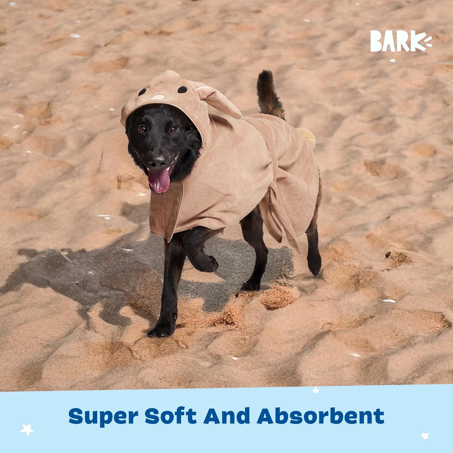 image:imageBarkbox Dog Bathrobe Fast Drying with Hook and Loop Closure amp Wrap Tie Snuggle Cute Dogs Clothes Easy to Clean Machine Washable Dog Coats and Tumble Dry Low Lion MediumBunny