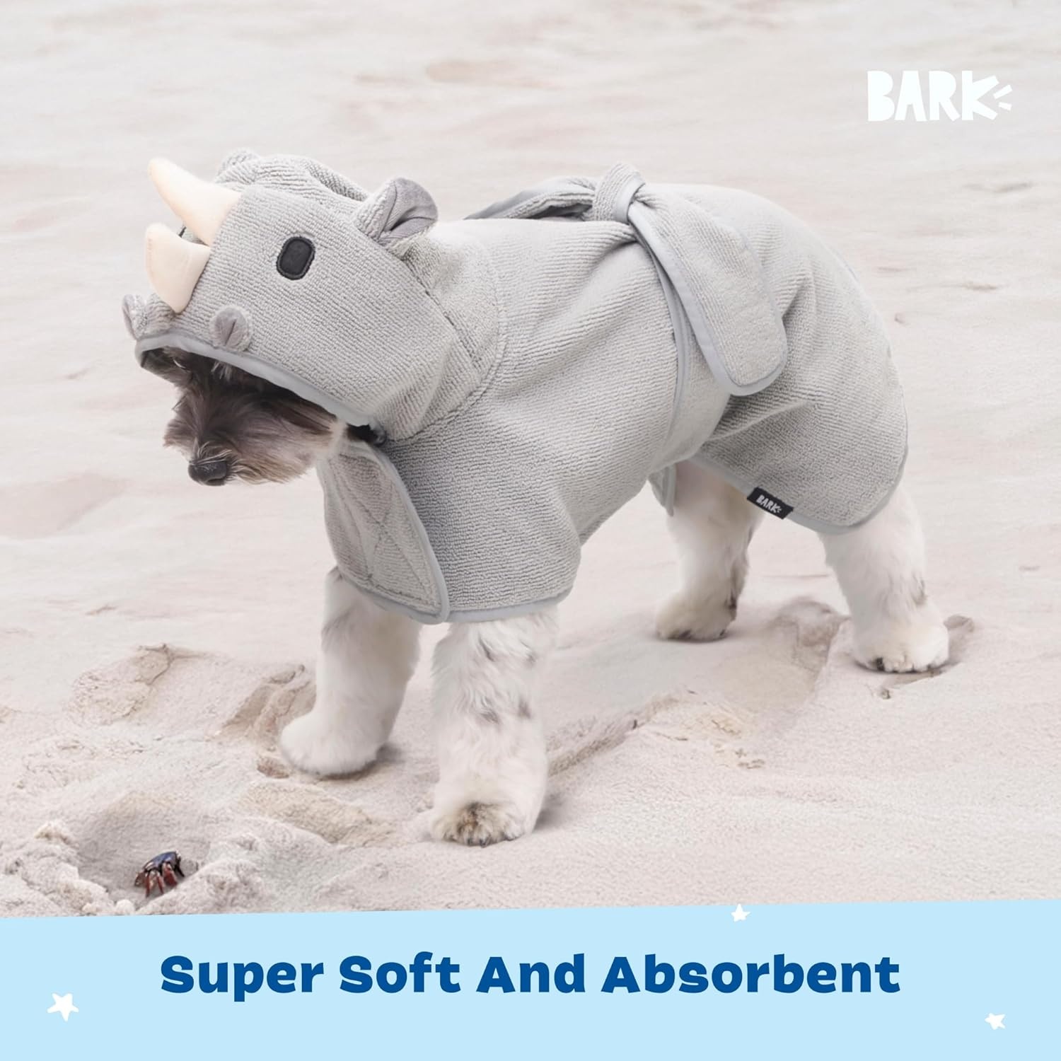 image:imageBarkbox Dog Bathrobe Fast Drying with Hook and Loop Closure amp Wrap Tie Snuggle Cute Dogs Clothes Easy to Clean Machine Washable Dog Coats and Tumble Dry Low Lion MediumRhino