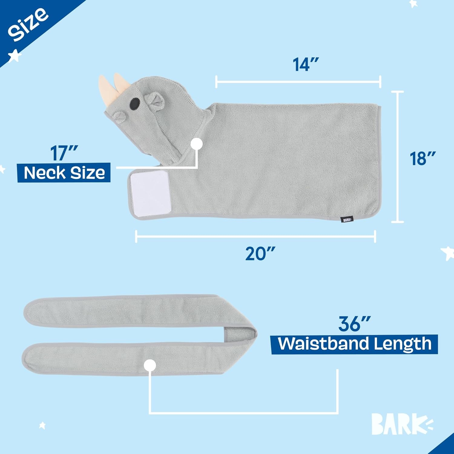 image:imageBarkbox Dog Bathrobe Fast Drying with Hook and Loop Closure amp Wrap Tie Snuggle Cute Dogs Clothes Easy to Clean Machine Washable Dog Coats and Tumble Dry Low Lion MediumRhino