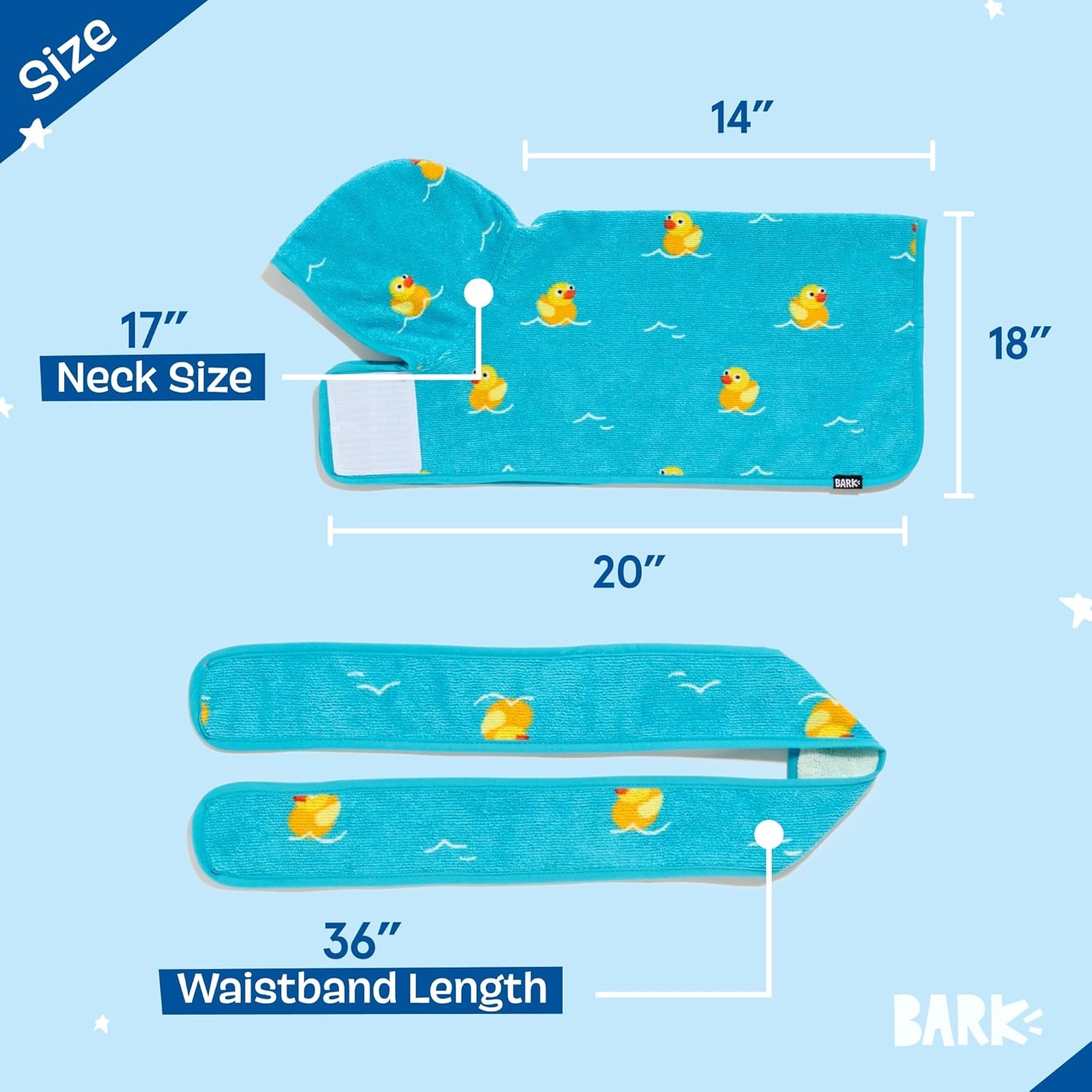 image:imageBarkbox Dog Bathrobe Fast Drying with Hook and Loop Closure amp Wrap Tie Snuggle Cute Dogs Clothes Easy to Clean Machine Washable Dog Coats and Tumble Dry Low Lion MediumRubber Duck