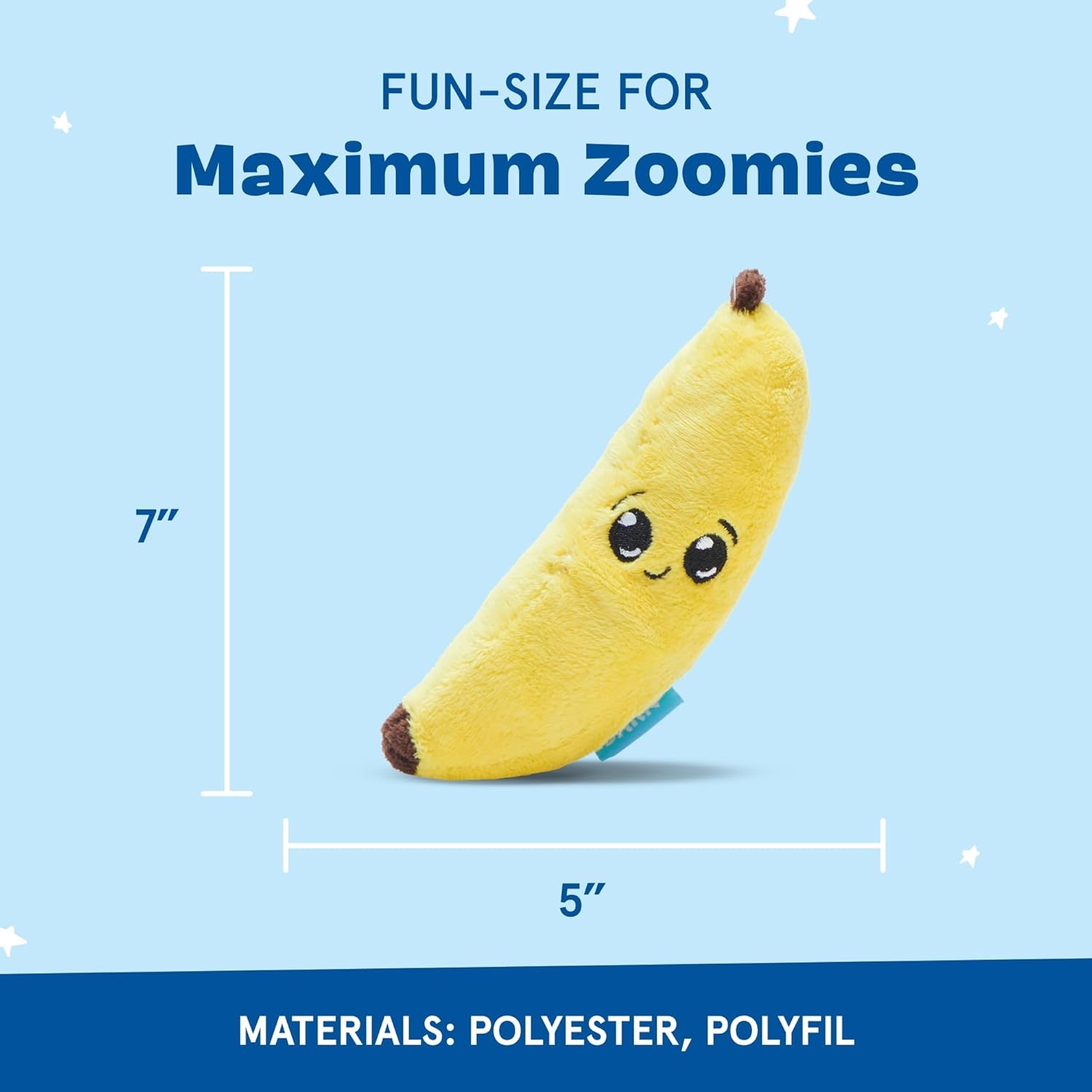 image:imageBarkbox Dog Toy 2 in 1 Interactive Plush Exterior with Squeaker amp Crinkle Material Tearable Dog Toy with Squeaky Spikey Ball Inside Ideal for Toy Destroyers Go Bananas Small