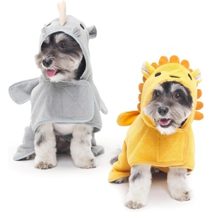 image:imageBarkbox Dog Bathrobe Fast Drying with Hook and Loop Closure amp Wrap Tie Snuggle Cute Dogs Clothes Easy to Clean Machine Washable Dog Coats and Tumble Dry Low  Lion MediumLionRhino