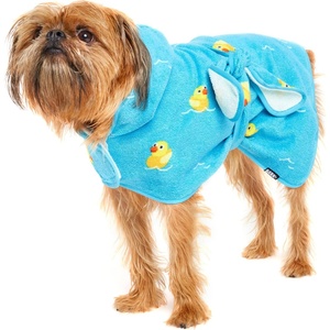 image:imageBarkbox Dog Bathrobe Fast Drying with Hook and Loop Closure amp Wrap Tie Snuggle Cute Dogs Clothes Easy to Clean Machine Washable Dog Coats and Tumble Dry Low  Lion MediumRubber Duck